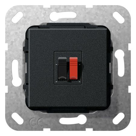 GIRA 569210 Lautsprecheranschluss 1fach Einsatz Schwarz matt