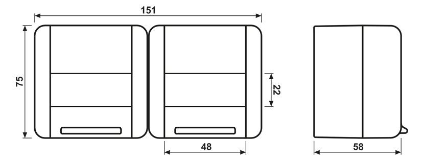 Jung 8220NAW AP/WG SCHUKO Steckdose 2f verdr. Schriftfeld waagerecht WG800