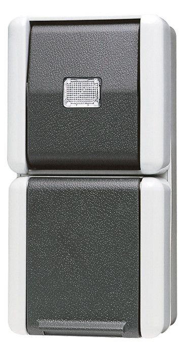 Jung 871W AP/WG SCHUKO Steckdose m.Taster Schließer 1polig WG800