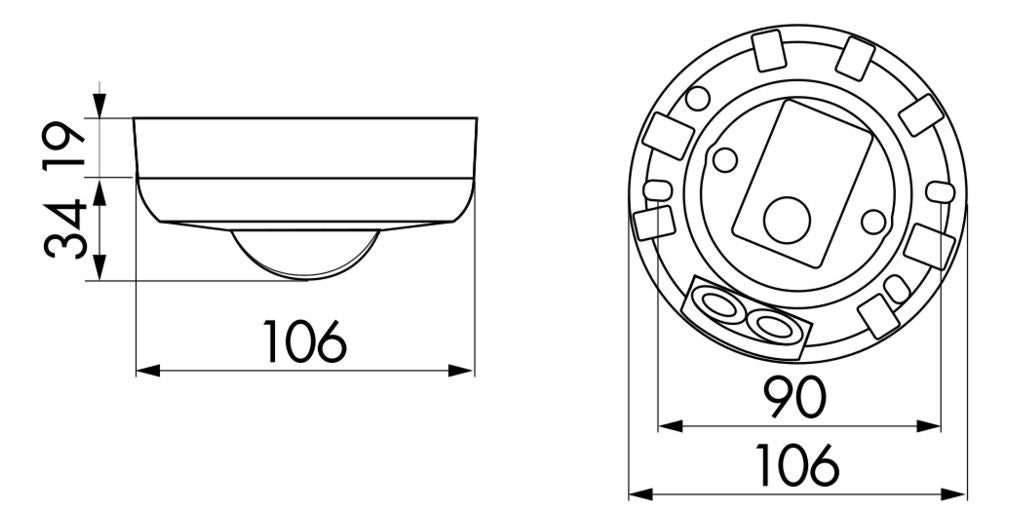 BEG 92219 PD3N-1C-AP Micro weiß LUXOMAT Decken-Bewegungsmelder