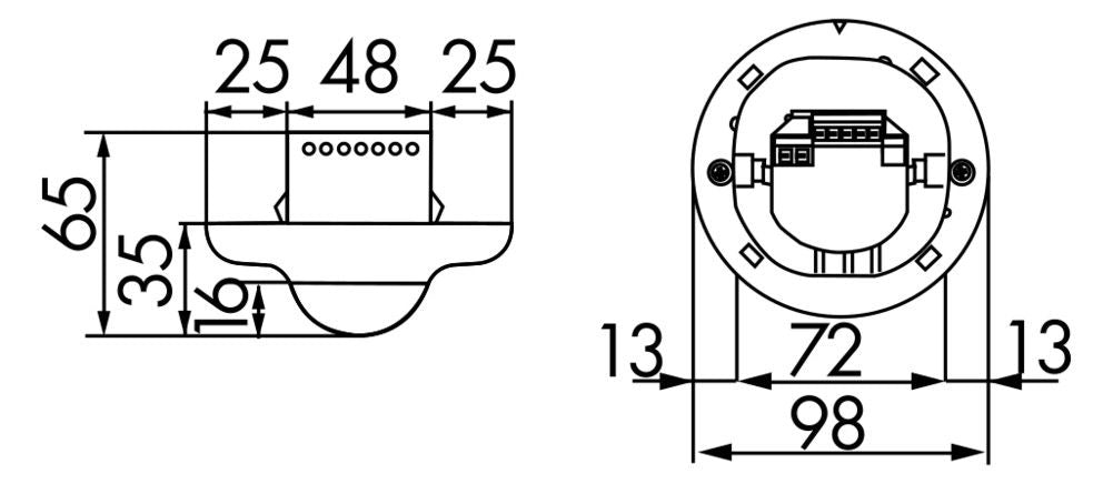 BEG 92156 PD2-S-UP weiß LUXOMAT Slave-Gerät