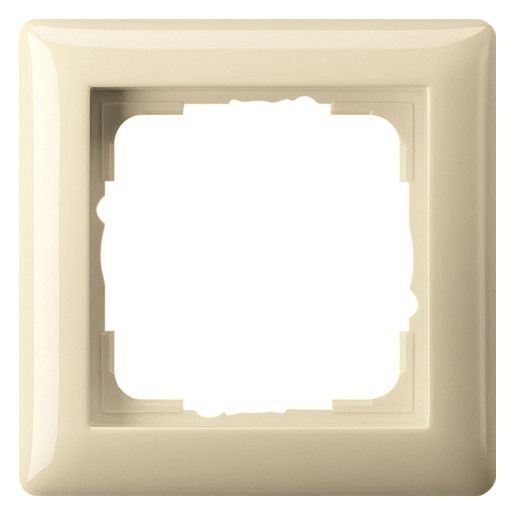 GIRA 021101 Abdeckrahmen 1fach Standard 55 Cremeweiß glänzend
