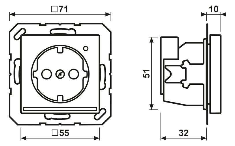 Jung A1520-OWWLNW SCHUKO-Steckdose m.LED-Licht