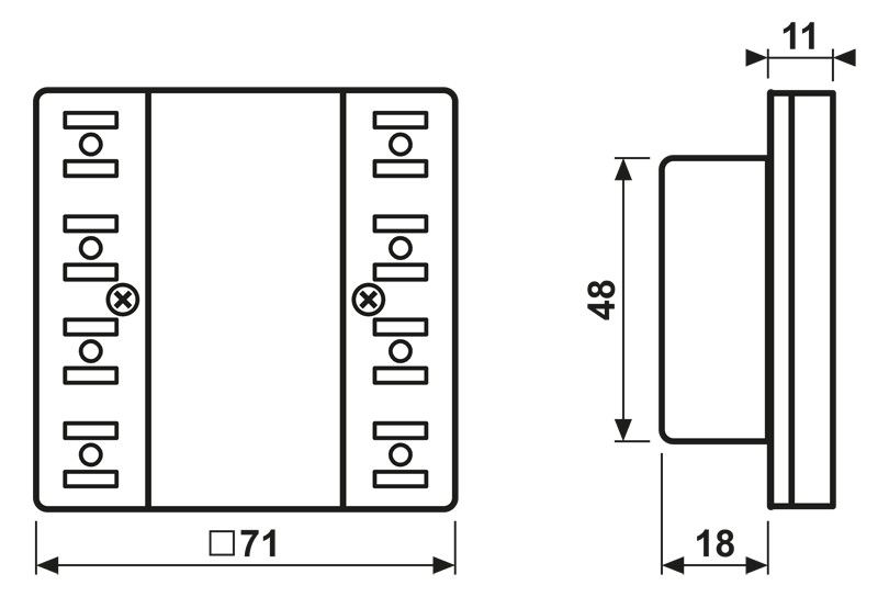 Jung LS5094TSM KNX Tastsensormodul 4fach transparente Abdeckung