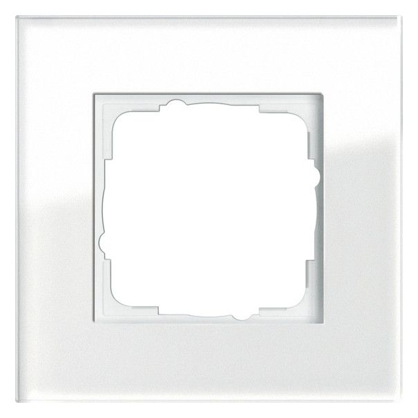GIRA 021112 Abdeckrahmen 1fach Esprit Glas Weiß