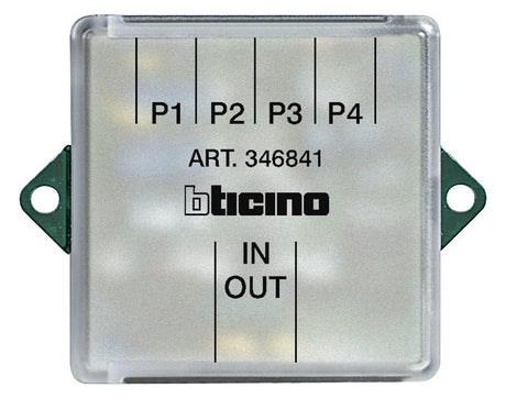 BTicino 346841 Video Etagenverteiler 4-fach f.2-Draht-Videosprechanlagensyst.
