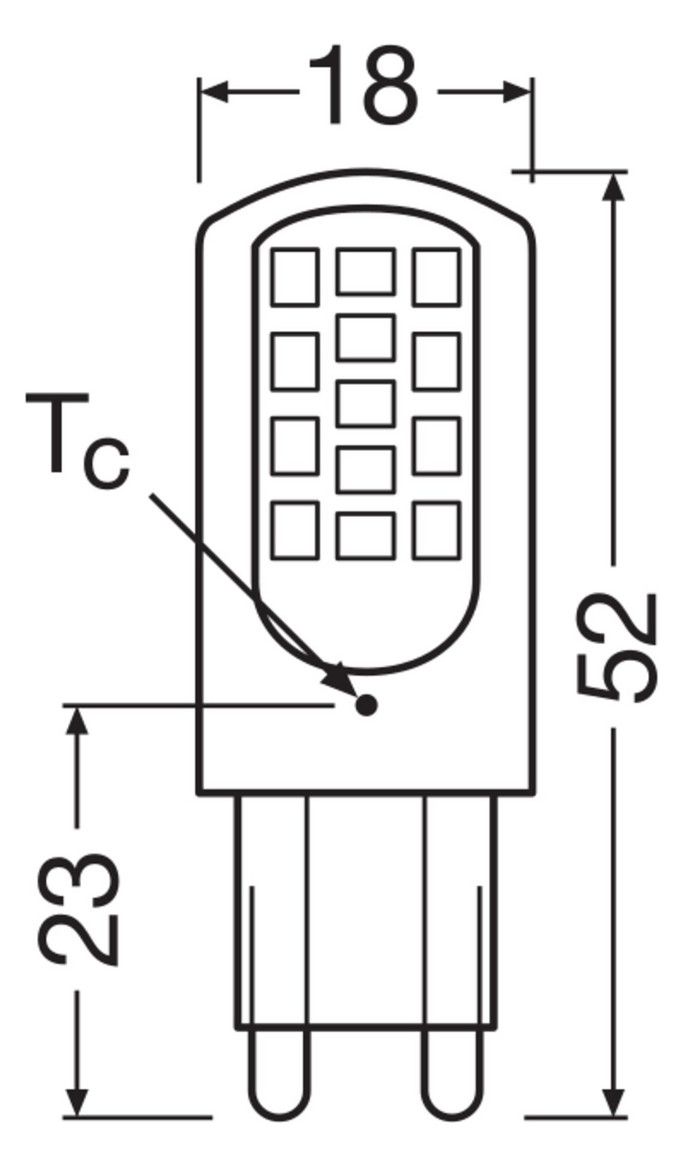 Ledvance LED PIN G9 DIM P 4W 827 Clear G9 Dimmbare LED-Lampen mit Stecksockel