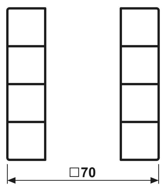 Jung LS504TSASW Tastensatz 4fach kpl schwarz