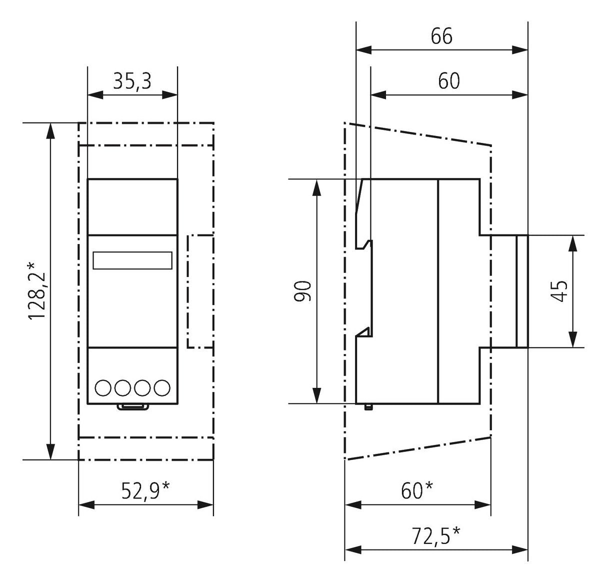 Theben BZ 145 230V Betriebsstundenz. DIN 2 TE Reiheneinbau REG Hutschiene 1450000