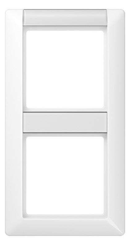 Jung AS582NAWW Rahmen 2fach Schriftfeld senkrecht Serie AS alpinweiß