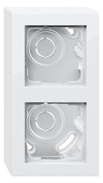 GIRA 106229 AP-Gehäuse 2fach+Rahmen E2 Reinweiß glänzend