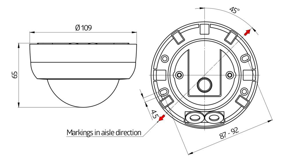 BEG 92270 PD4N-1C-K-AP weiß LUXOMAT Decken-Bewegungsmelder