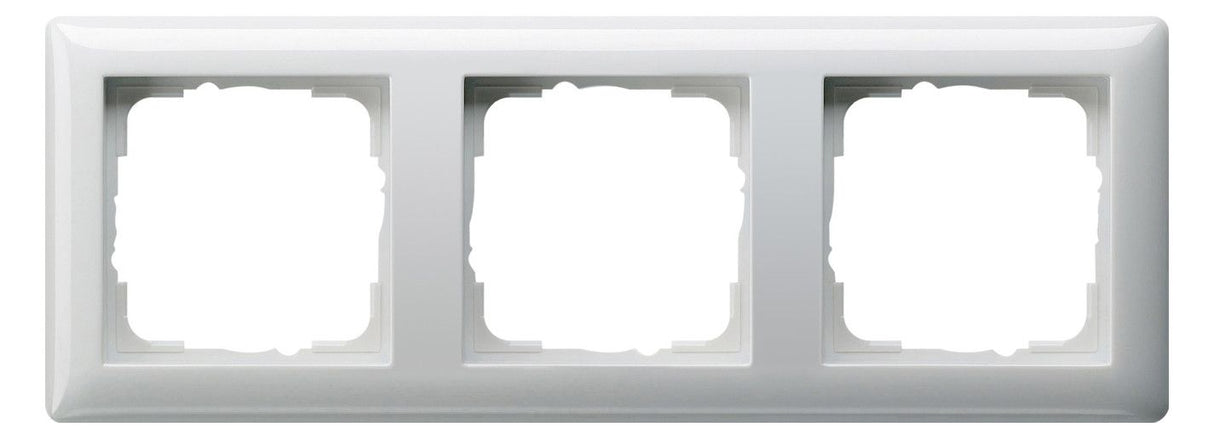 GIRA 021303 Abdeckrahmen 3fach Standard 55 Reinweiß glänzend