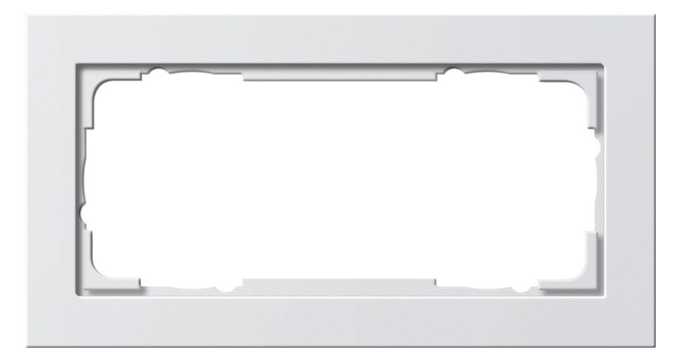 GIRA 100229 Abdeckrahmen 2f o.Mittelsteg E2 Reinweiß glänzend