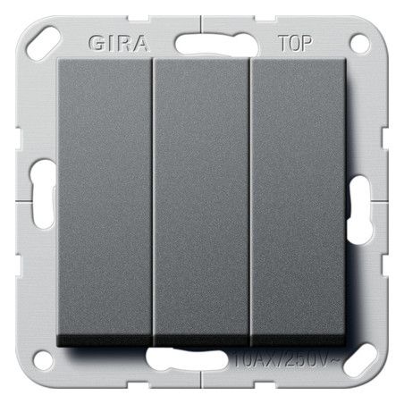 GIRA 283228 Wippschalter 3fach Wechsel System 55 Anthrazit