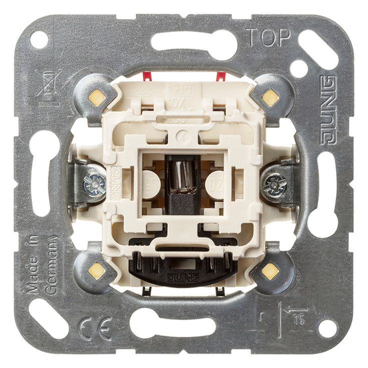 Jung 502KOU Wipp-Kontrollschalter Aus 2polig m.Glimmlampe Nr.90 10AX 250VAC