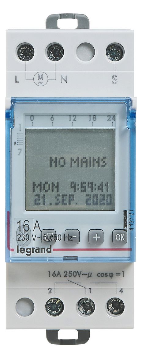 Legrand 412721 AlphaRex³ D21s BLE 230VAC digital Wochenzeitschaltuhr 1-Kanal