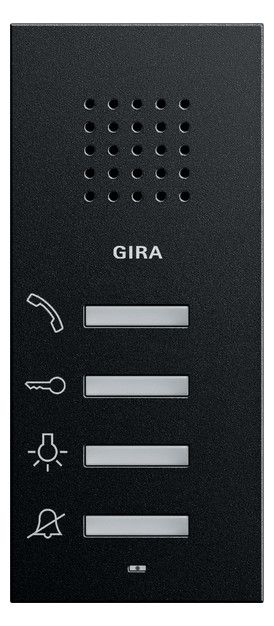 GIRA 1250005 Wohnungsstation AP System 55 Schwarz matt (lackiert)