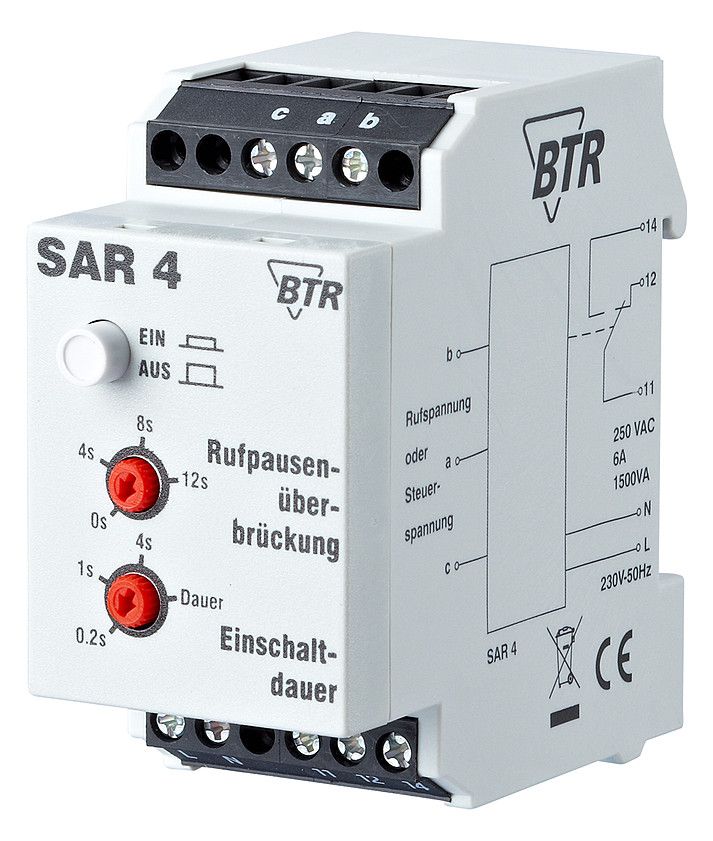 Metz 130283-I SAR 4 Hutschienenmontage Starkstrom Anschaltrelais