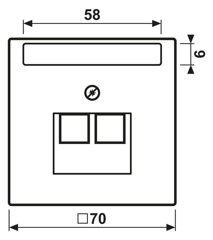 Jung LS969-2NAUAWWM Abdeckung f.IAE/UAE-Anschlussdose