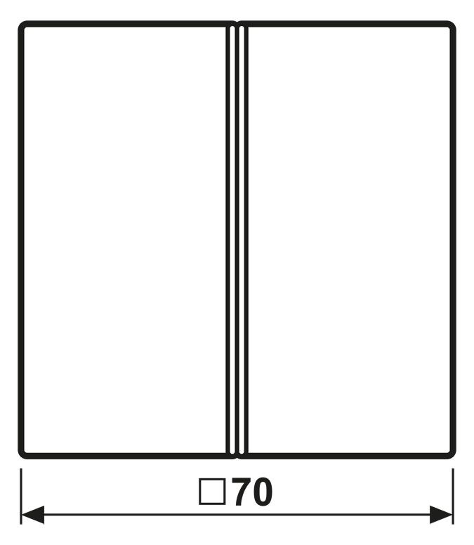 Jung LS402TSAWW Tastensatz 2fach kpl LS/FD-design alpinweiß