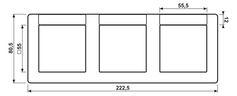 Jung AS5830NAWW Rahmen 3fach Schriftfeld waagerecht Serie AS alpinweiß