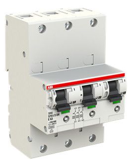 ABB S751/3DR-E63 sel. Haupt-LS SHU E-Char.,25kA, 63A, 3x1P