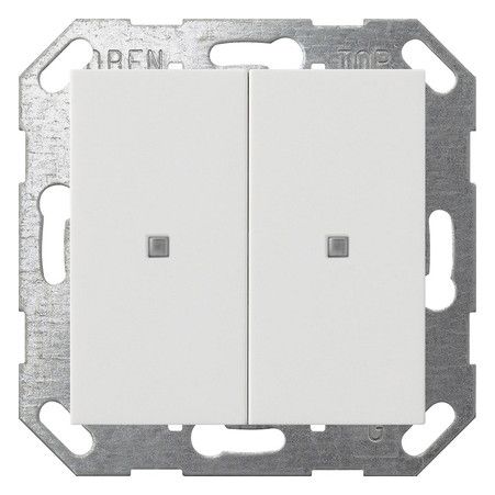 GIRA 517303 Taster Wippe 2fach OneKNX System 55 Reinweiß glänzend