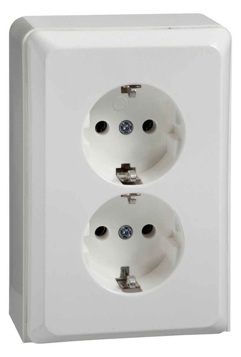 Elso 515514 Steckdose im Geräteträger 2f reinweiß