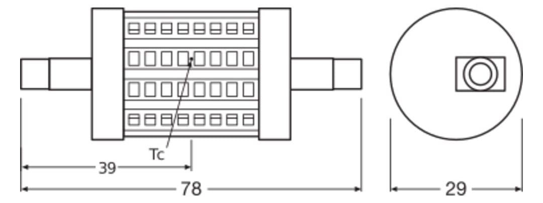 Ledvance LED LINE78 R7s P 9W 827 R7s 1055lm 2700K Zweiseitig gesockelt