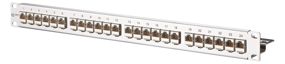 Metz 130921-E E-DAT Modul 24x8(8) 1HE Patchfeld Cat.6A Edelstahl