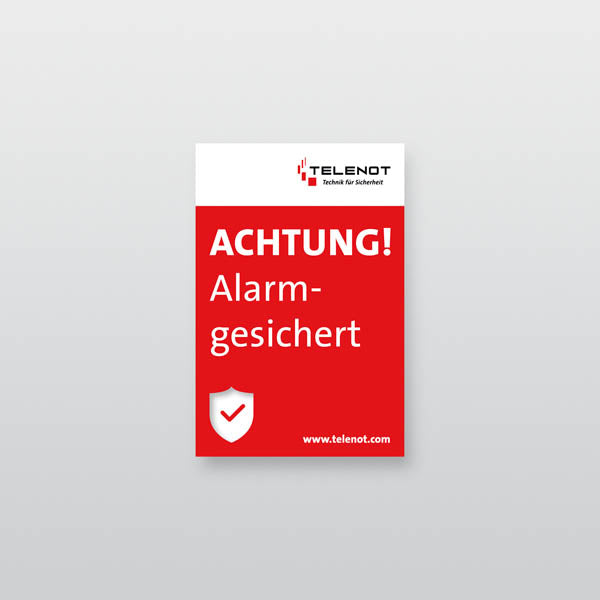 Aufkl. ACHTUNG Alarmgesichert