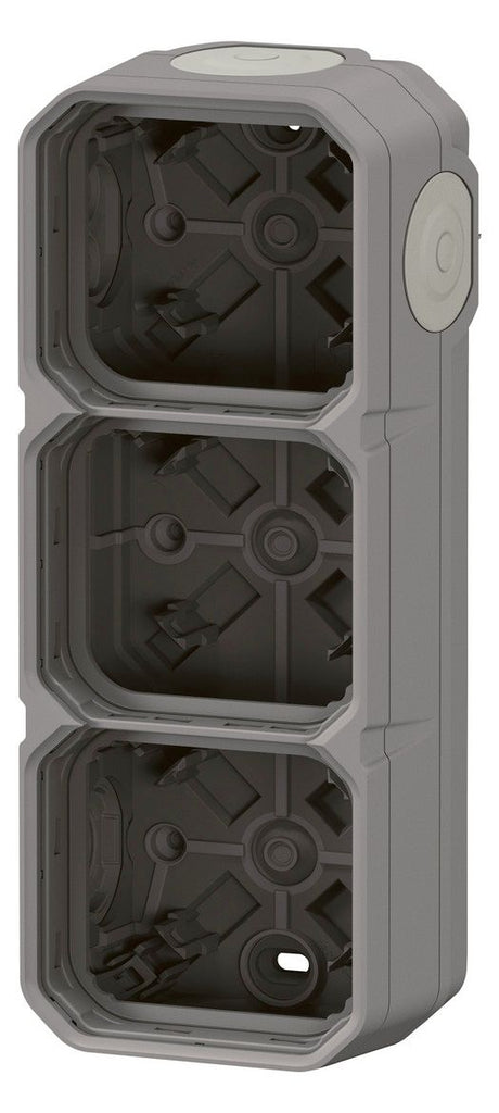 Legrand 069680L Plexo New 3-fach Gehäuse horizontal u.vertikal in der Grau