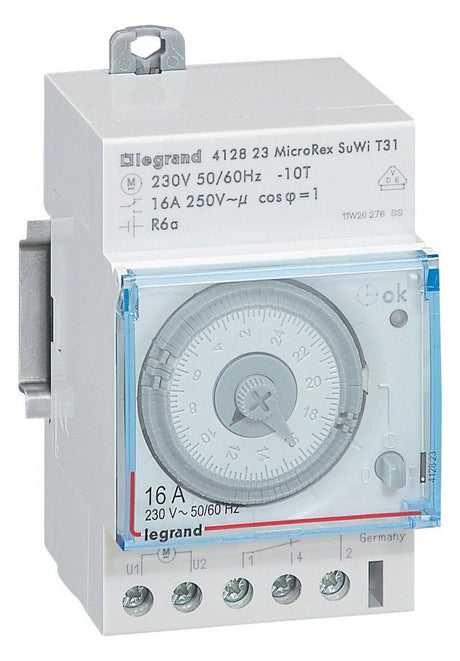 Legrand 412823 MicroRex T31 Su/Wi Plug& Play 230V50/60Hz Tagesschaltuhr Quarz
