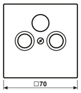 Jung AL2990SATD Abdeckung 3Loch f.SAT-TV LS Aluminium dark