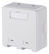 Metz 1309150002KE Keystone AP 2 Port unbestückt reinweiß Anschlussdose