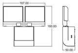 Theben theLeda S17-100L BK LED-Strahler f.Wandm. 17W sw 1020603