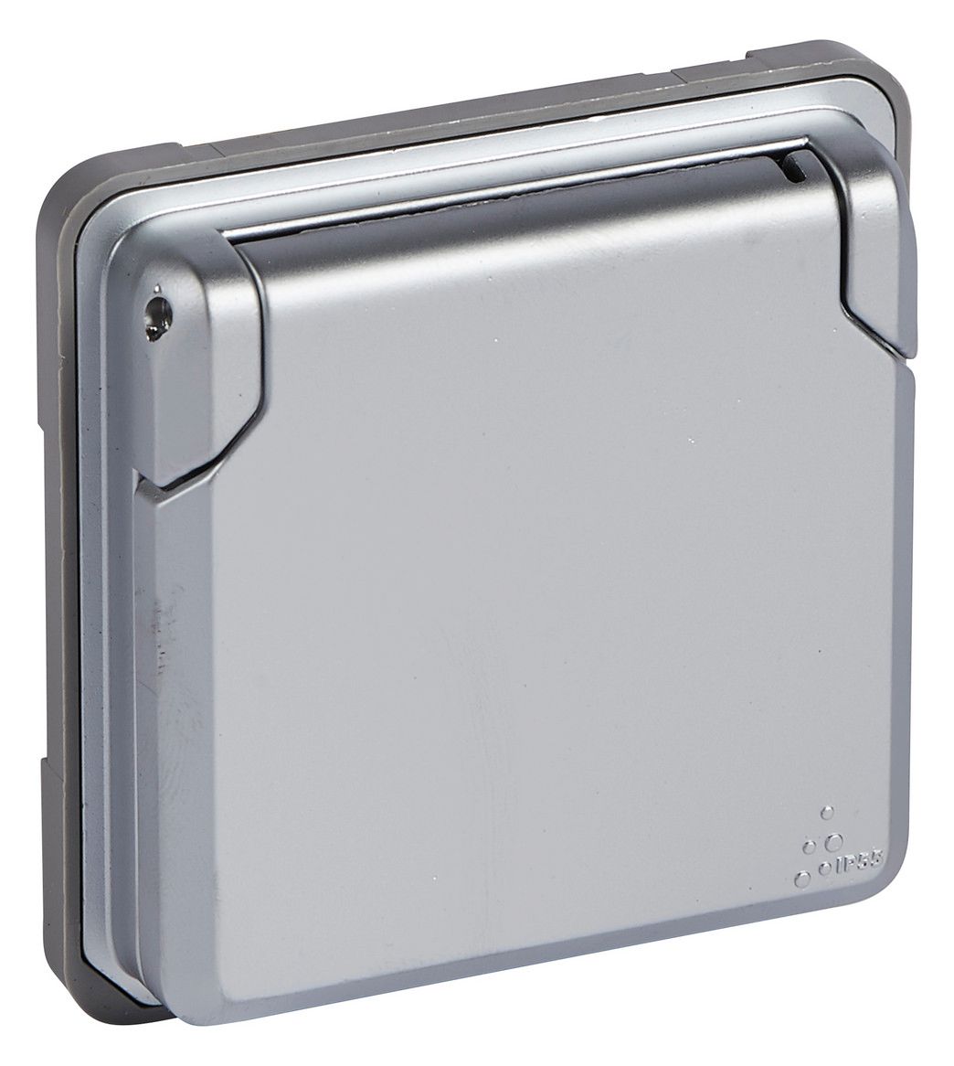 Legrand 077834 Steckdose IP44 m.erh.Berührungsschutz Soliroc grau