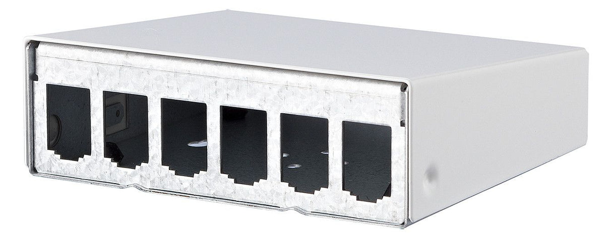 Metz 130861-0602-E Modul AP-Gehäuse 6Port reinweiß unbestückt