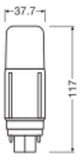 Ledvance DULUX LED DVT EM&AC MAINS V7.5W 830 G24D 870lm Ersatz f.KLLni 2p KVG
