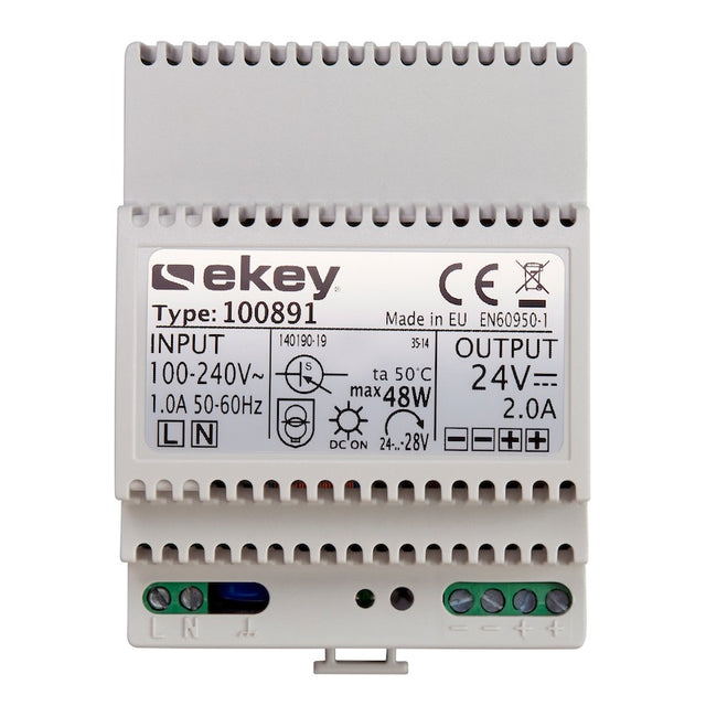 EKEY 100891 ekey NT REG 230 VAC/24 VDC/2 A Netzteil REG 4 TE