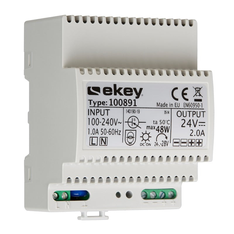 EKEY 100891 ekey NT REG 230 VAC/24 VDC/2 A Netzteil REG 4 TE