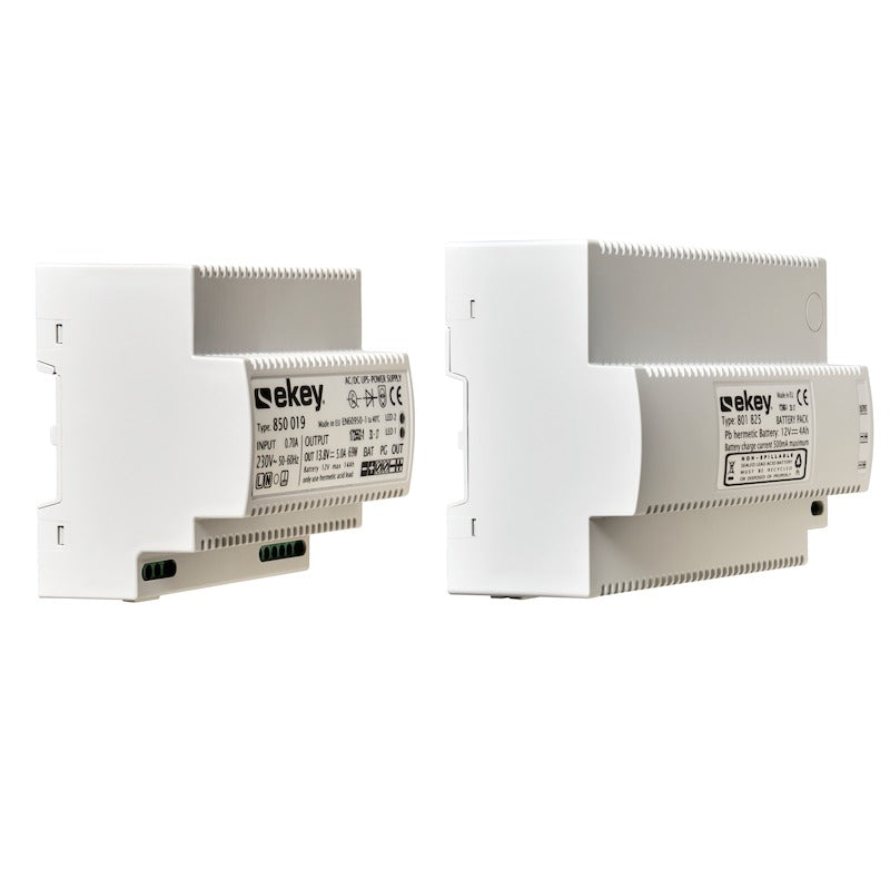 EKEY 101559 ekey USV REG 230 VAC/12 VDC/5 A + AKKU 4 Ah USV Reiheneinbau; 6TE + 9TE