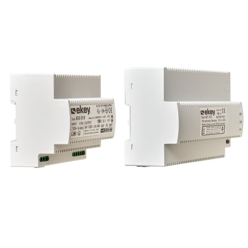 EKEY 101559 ekey USV REG 230 VAC/12 VDC/5 A + AKKU 4 Ah USV Reiheneinbau; 6TE + 9TE