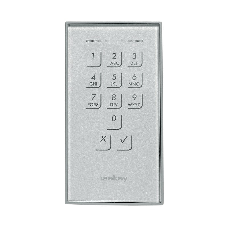 EKEY 101677 ekey Dekorelement KP IN GL EG Glas Edelstahlgrau