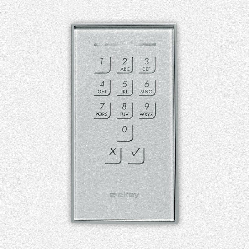 EKEY 101677 ekey Dekorelement KP IN GL EG Glas Edelstahlgrau