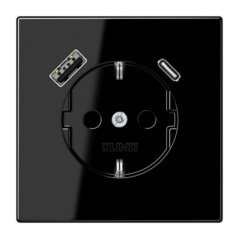 Jung LS1520-15CASW SCHUKOsteckdose m.USB Typ AC
