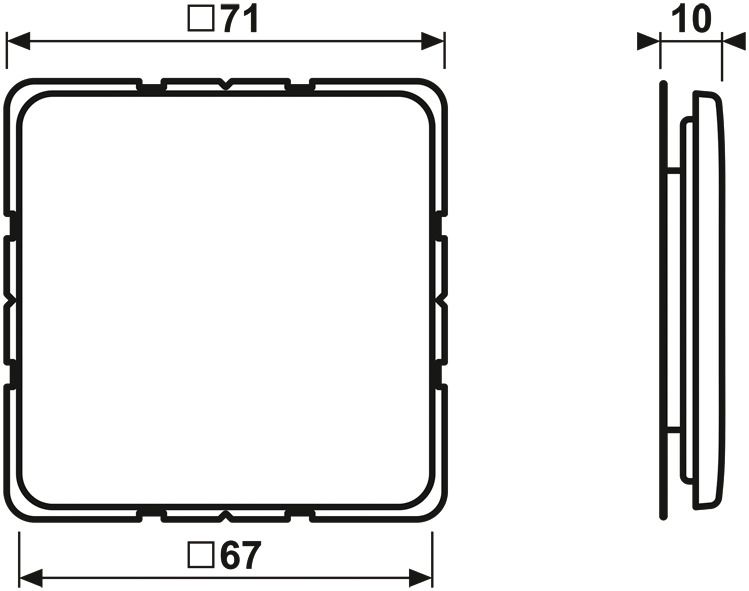 Jung CD594-0LG Blind-Abdeckung m.Tragring verrastet lichtgrau