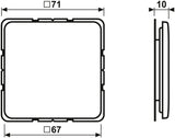 Jung CD594-0LG Blind-Abdeckung m.Tragring verrastet lichtgrau