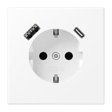 Jung LS1520-15CAWWM SCHUKOsteckdose m.USB Typ AC